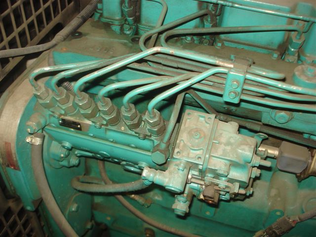 Detalhe de maquinário industrial usado